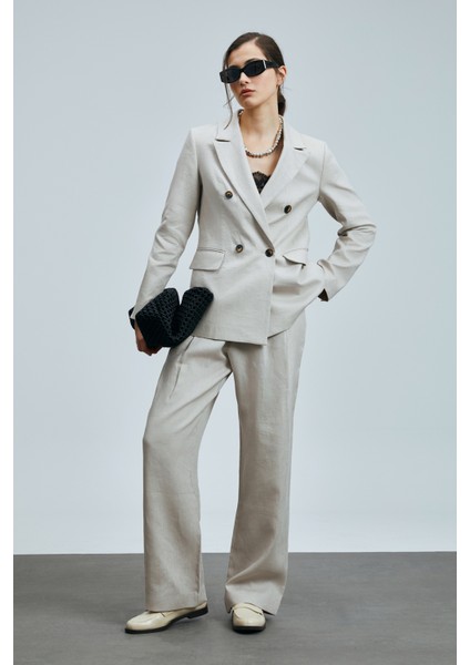 Hestıa Kadın Keten Pantolon Haki fırsatları