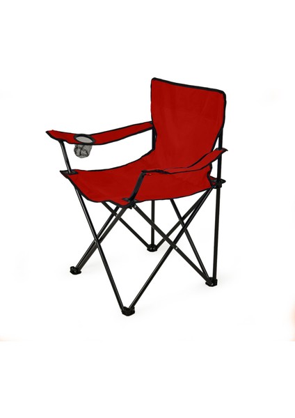 2'li Piknik ve Kamp Sandalyesi - Kırmızı