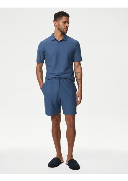 Supima® Cotton Polo Yaka Pijama Üstü