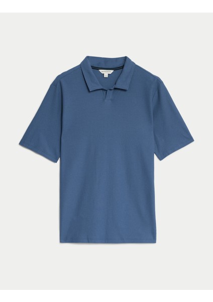 Supima® Cotton Polo Yaka Pijama Üstü