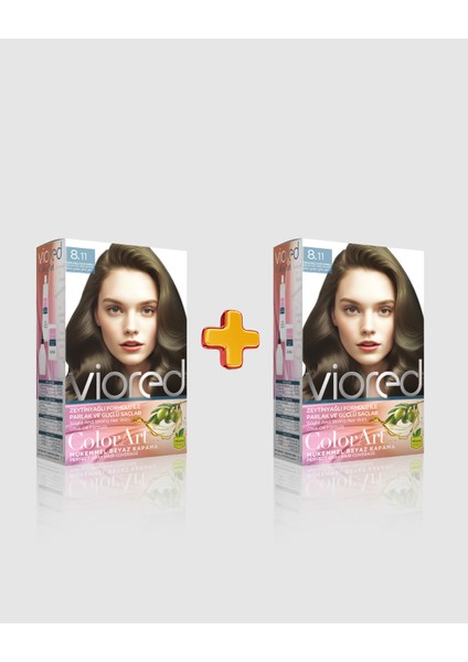 2'li Set Boya 8.11 Yoğun Küllü Açık Kumral