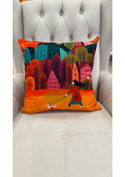 Ahenk / Çift Tarafı Baskılı Evelyn Süet Kırlent Kılıfı 43 x 43 fiyatları