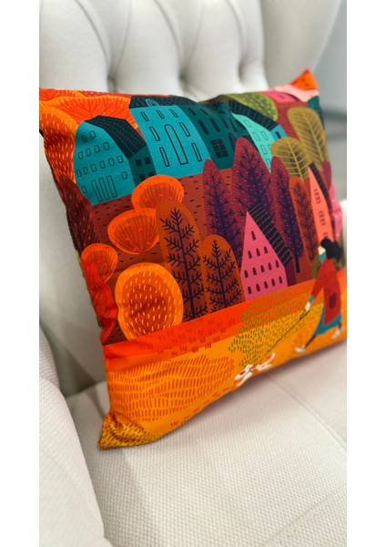 Ahenk / Çift Tarafı Baskılı Evelyn Süet Kırlent Kılıfı 43 x 43 indirimleri