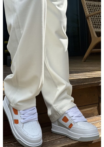 Avax Premium Kalite Erkek Sneaker Beyaz Turuncu modelleri