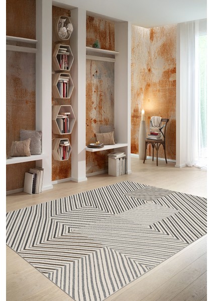 Çizgili Geometrik Yıkanabilir Halı fırsatları