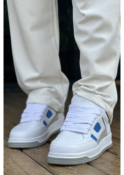 Avax Premium Kalite Erkek Sneaker Beyaz Mavi fiyatları