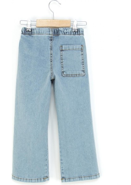 Kız Çocuk Kromi Nakışlı Denim Pantolon 4-9 Yaş Mavi fiyatları
