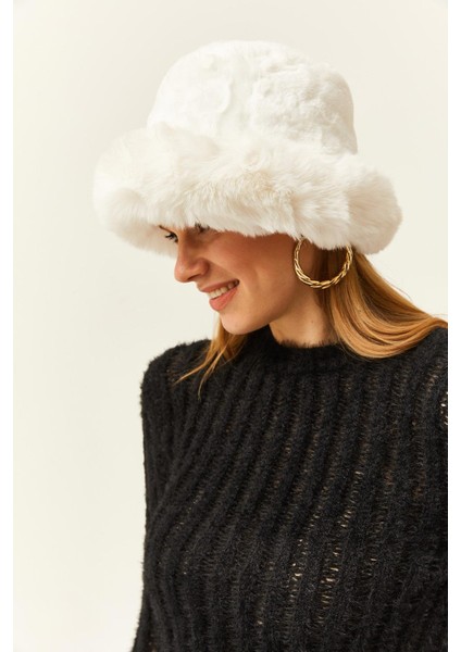 Kürk Yuvarlak Kalpak Şapka Peluş Bucket Şapka Bere fiyatları