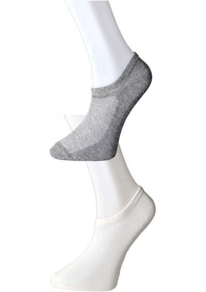 Gri ve Beyaz Erkek Görünmez Çorap 3 Çift fiyatları