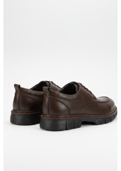 %100 Hakiki Deri Kahverengi Günlük Rahat Klasik Erkek Ayakkabı LUASS27AL0046 indirimleri