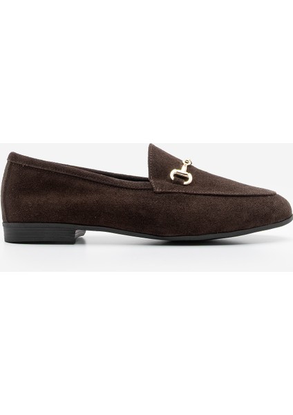 Kadın Hakiki Deri Acı Kahve Zincirli Loafer Günlük Ayakkabı Tanle modelleri