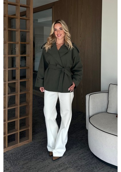 Haki Julia Kısa Trenç - 9609 modelleri