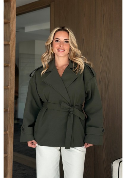 Haki Julia Kısa Trenç - 9609 fırsatları