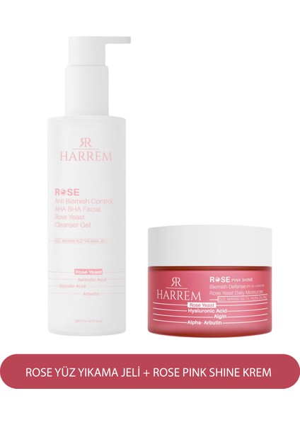 Rose Series Yıkama Jeli-Rose Series Pink Shine Krem Seti