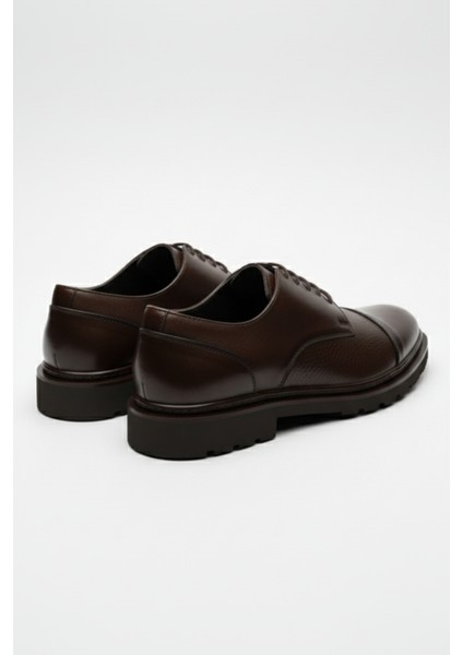 %100 Hakiki Deri Kahverengi Günlük Rahat Klasik Erkek Ayakkabı LUASS27AL0045 indirimleri