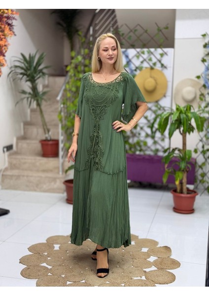 VL1420 Hürrem Vual Elbise Yeşil modelleri