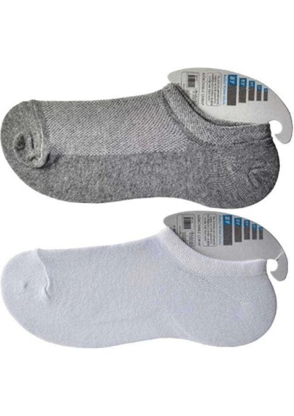 Gri ve Beyaz Erkek Görünmez Çorap 6 Çift fiyatları