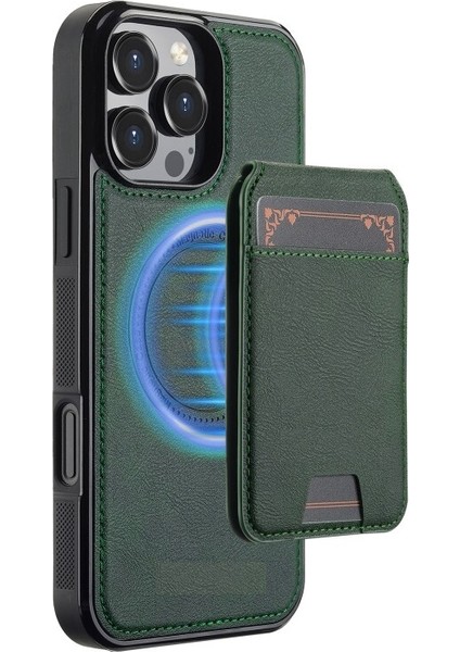 iPhone 16 Pro Max Kılıf Capella L3 Serisi Mıknatıslı Kartlıklı 2-1 Kapak