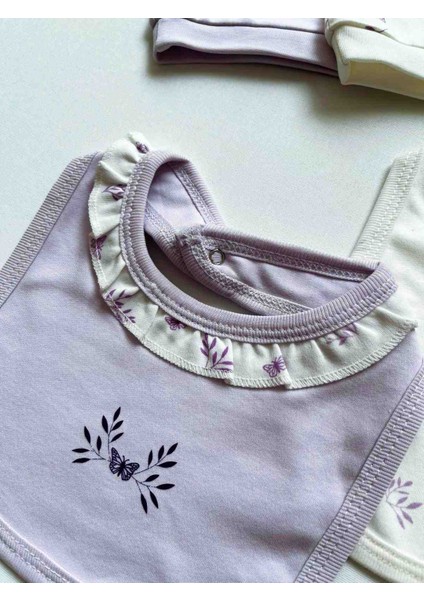 %100 Pamuk Bebek Şapka Önlük 4'lü Set | Kız Erkek Unisex indirimleri