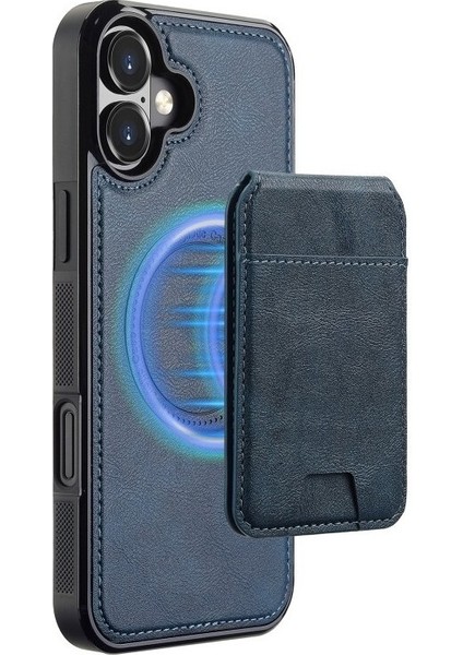 iPhone 16 Kılıf Capella L3 Serisi Mıknatıslı Kartlıklı 2-1 Kapak