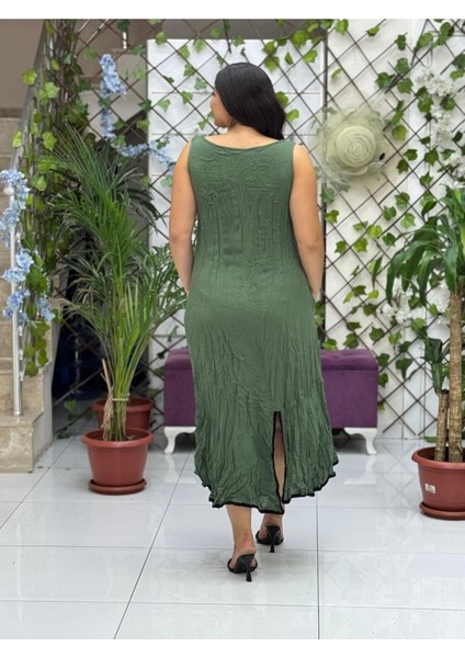 VL7051 Ispanyol Vual Elbise Haki fiyatları