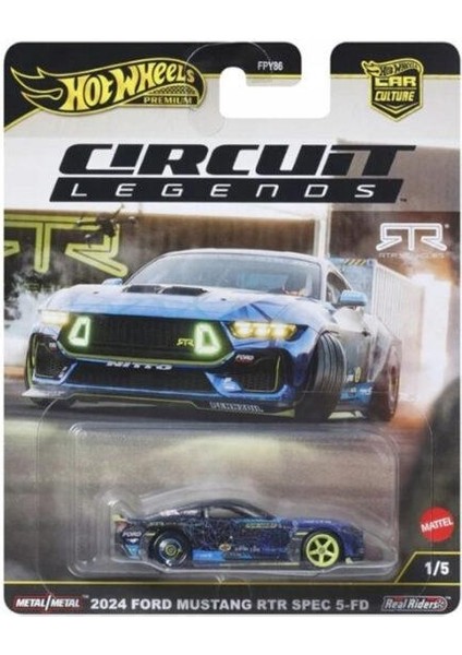 Hot Wheels Premium Cırcuit Legends 2024 Ford Mustang Rtr Spec 5-Fd FPY86 JBK48