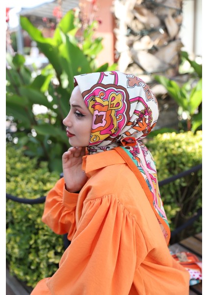 Velvet Desenli Eşarp Turuncu fiyatları