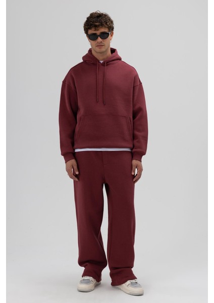 Basic Baggy Eşofman Alt Bordo indirimleri