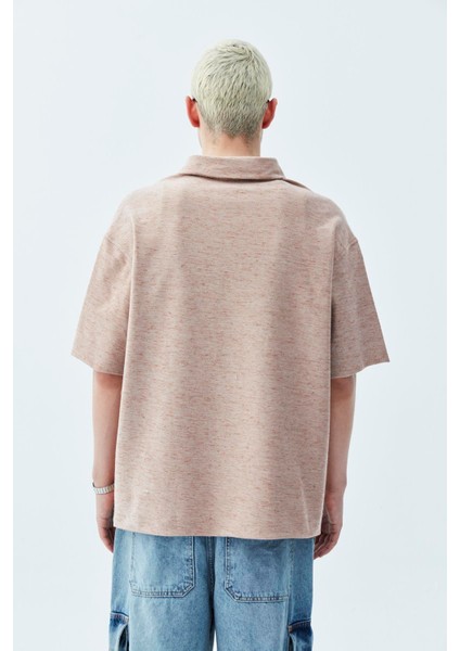 Oversize Keten Gömlek Kahve