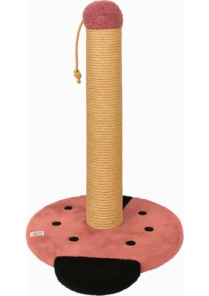 Pet Uğur Böceği Kedi Tırmalama Platformu Pembe