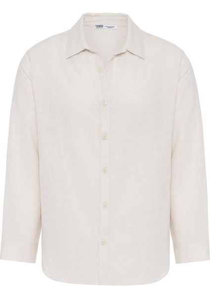 Uzun Kollu Basic Oversize Gömlek Bej fiyatları