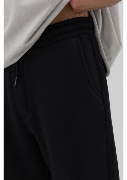 Basic Paça Lastikli Eşofman Alt Siyah modelleri