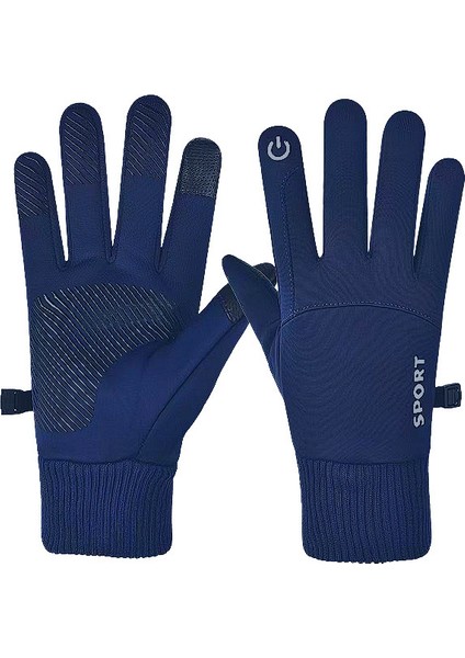 Kadife Isıtmalı Eldivenler, Erkek Dokunmatik Ekranlı Bisiklet ve Dış Mekan Eldivenleri (Yurt Dışından)