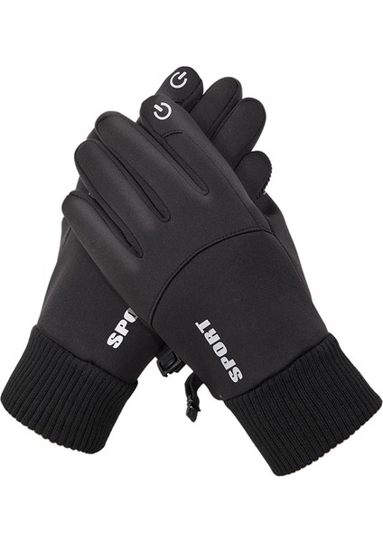 Kadife Isıtmalı Eldivenler, Erkek Dokunmatik Ekranlı Bisiklet ve Dış Mekan Eldivenleri (Yurt Dışından)