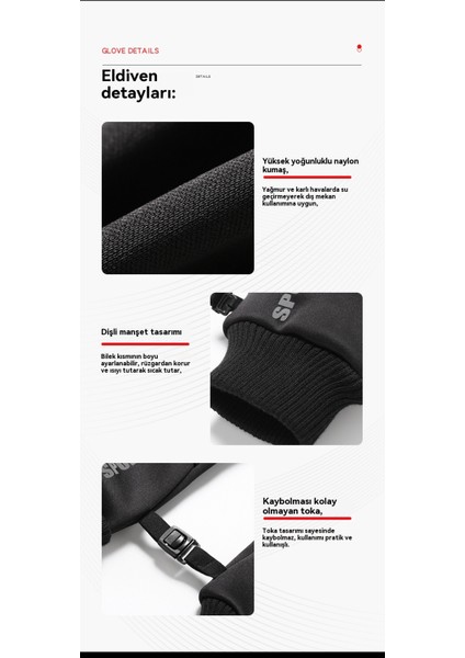 Kadife Isıtmalı Eldivenler, Erkek Dokunmatik Ekranlı Bisiklet ve Dış Mekan Eldivenleri (Yurt Dışından) modelleri
