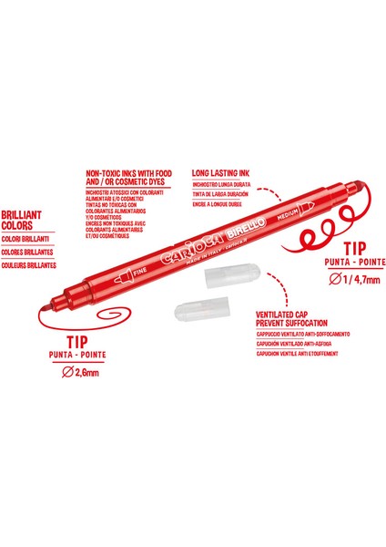 Bırello Super Yıkanabilir Çift Taraflı Keçeli Boya Kalemi 24'lü modelleri