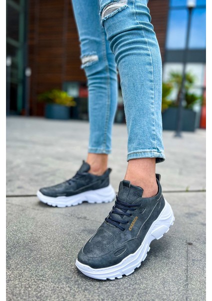 Low Top Lace Up Bağcıklı Erkek Spor Ayakkabı Antrasit fiyatları
