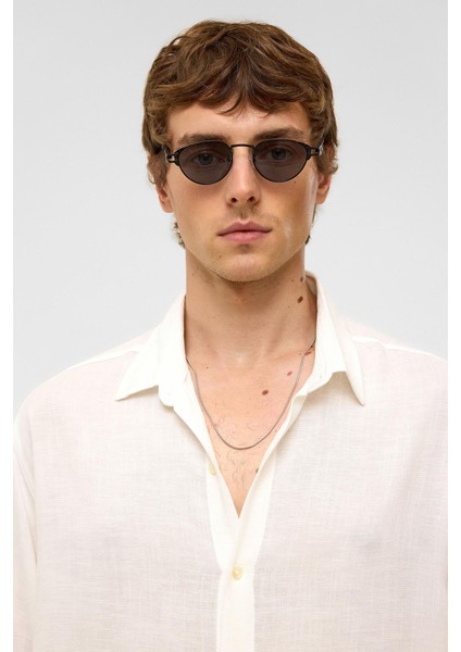 Oversize Uzun Kollu Keten Gömlek Beyaz fırsatları