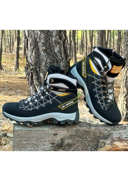 2224-JAMPER Anatomik Kaydırmaz Tabanlı Soft Shell Outdoor Trekking Erkek Fermuarlı Spor Bot - NKT02224-GRI-44