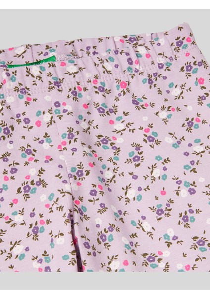 Kız Çocuk Desenli Tayt 1-6 Yaş Lila modelleri