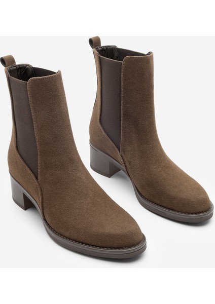 Kadın Kalın Topuklu Elastik Yan Bantlı Topuklu Bot Elove indirimleri