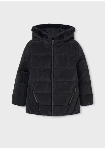 Kız Çocuk Şişme Mont 10-16 Yaş Siyah