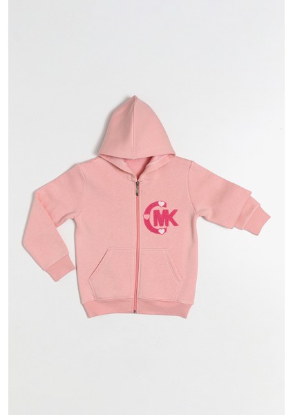 Kapüşonlu Kız Çocuk Kalın Fermuarlı Sweatshirt - 60705 modelleri