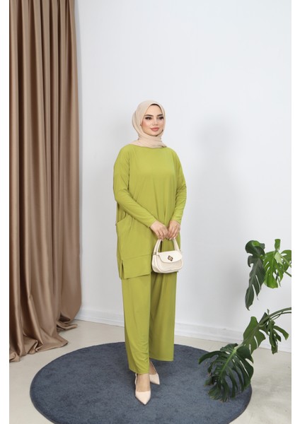 Yanları Cepli Sandy Pantolonlu Takım fırsatları