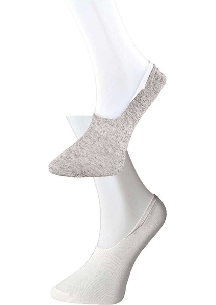 Gri ve Beyaz Erkek Babet Çorap 9 Çift modelleri