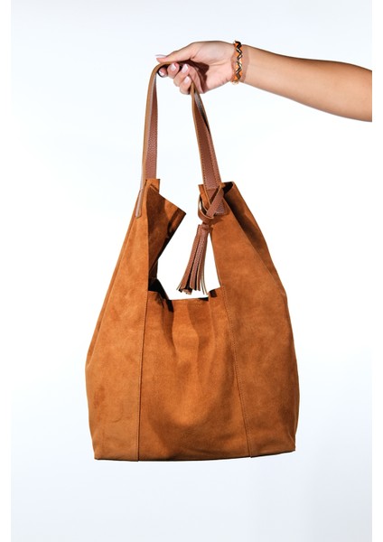 Orlıtha Taba Hakiki Deri Süet Kadın Omuz Çantası modelleri