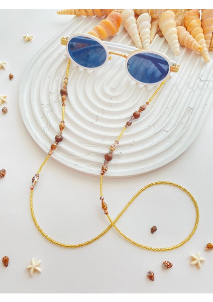 Akik Taşlı Kadın Gözlük Ipi