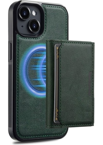 iPhone 14 Plus Kılıf Pollux L2 Serisi Mıknatıslı Kartlıklı 2-1 Kapak