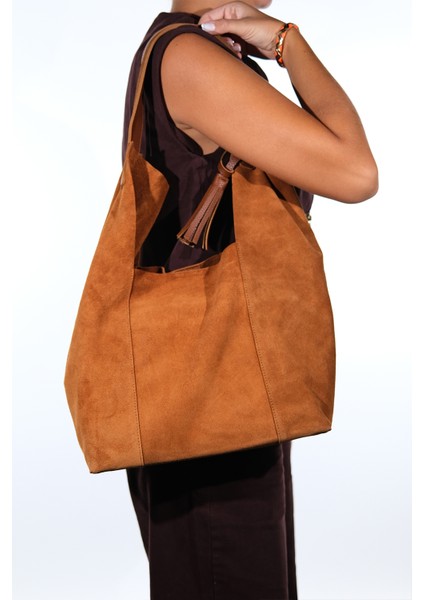 Orlıtha Taba Hakiki Deri Süet Kadın Omuz Çantası fırsatları