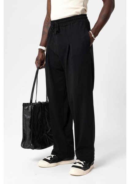 Basic Baggy Eşofman Alt Siyah modelleri